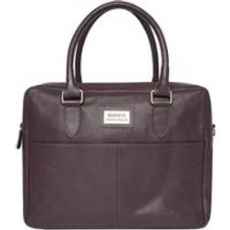 Barneys Real Leather Laptop Bag - Brown