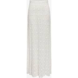 Only Lace Maxi Skirt - White
