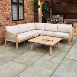 Royalcraft Roma 5 Seater Corner - Natural Outdoor Lounge Set