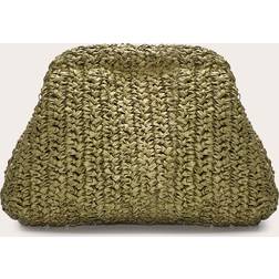 PrettyLittleThing Raffia Slouchy Clutch - Green