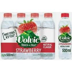 Volvic Water Touch Of Fruit Strawberry Natural Flavor Pack of 12 x 500 ml 50cl 12pack