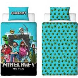Minecraft Movie Squad Single Polycotton - Multi Duvet Cover