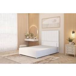 Somnior Alexas Divan Base with 54 Floor Standing Headboard Plush Velvet Small Single Continental Bed