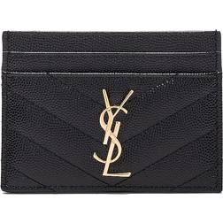 Saint Laurent Cassandre Credit Card Case - Black/Gold