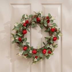 Scottish Everlastings Strawberry Wreath - Red Artificial Plant