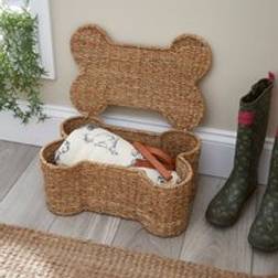 Dunelm Seagrass Bone Storage Natural Basket
