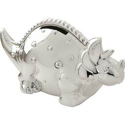 Bambino Silver Plated Dinosaur Money Box