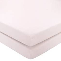 Dunelm Pack of 2 Plain 100% Cotton Jersey Fitted Sheets Bed Sheet