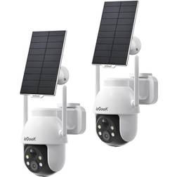 ieGeek 2K Solar Security Camera 2pcs