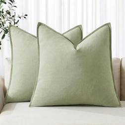 Shein Decorative Pillow Case Bohemian Farmhouse Style Neutral Throw Cushion Cover Green