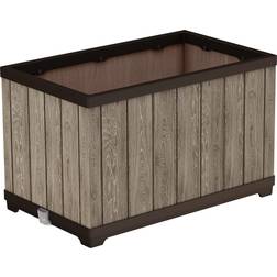 Keter Signature Rectangle Planter Ashwood Brown