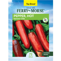 Ferry-Morse 250MG Pepper Serrano Annual Vegetable Seeds Full Sun