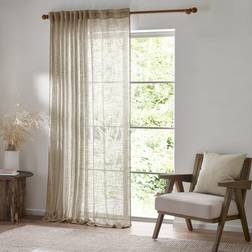 Yard Cirrus Sheer Tab Top Linen Curtain Panel 250 x 290 cm - Cream 140x250cm