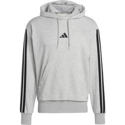 adidas Men's Essentials French Terry 3 Stripes Hoodie - Gray
