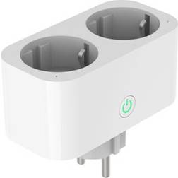 Elworks WIFI Smart Stik Dobbelt Schuko Med Energimåler