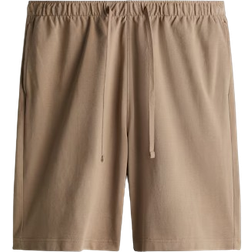 H&M Relaxed Fit Knee length Piqué Shorts - Brown