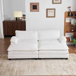 Bed Bath & Beyond 90'' W Corduroy Modular Cloud Couch Sleeper Sofa 90.2" 2 Seater