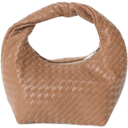 Gina Tricot Braided Handbag - Camel