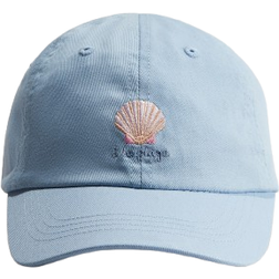 H&M Embroidery-Detail Cap - Light Blue/Shell