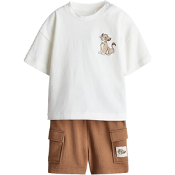 H&M Set with T-shirt And Shorts 2-Piece - Brown/Lion King (1286352001)