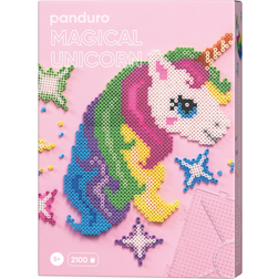 Panduro Magical Unicorn Perler 5mm 2100 & 4 Firkantede Stiftplader