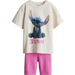 H&M Set mit Print 2-teiliges - Cream/Lilo&Stitch (1073066043)
