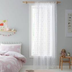 Dunelm Tufted Slot Top Single Voile Panel 112x140cm