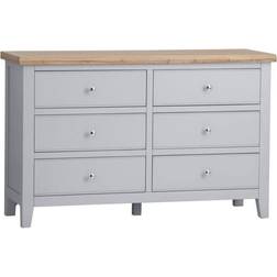 Home Source Fully Assembled Storage Grey Chest of Drawer 130x82cm