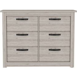 Bed Bath & Beyond 6 Double Dresser Light Gray Chest of Drawer 47.2x36.1"