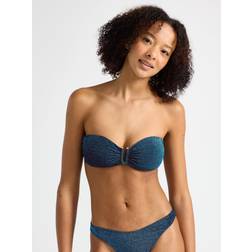 Lindex Vattert Bandeau Bikini Bh Med Lurex Aqua