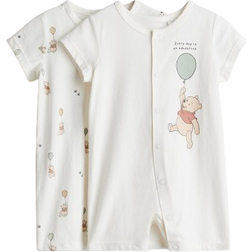 H&M Baby Printed Pyjamas 2-Pack - White