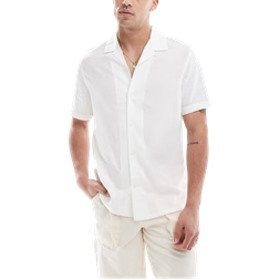 French Connection Revere Short Sleeve Linen Shirt - White