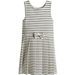 H&M Trikåklänning Med Rosett - Beige