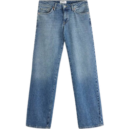 Lindex Straight Jeans With Low Waist - Denim Blue