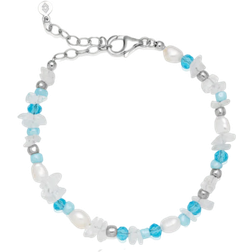 Izabel Camille Mira Bracelet - Silver/Blue/Pearls