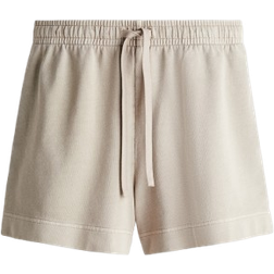 H&M Washed Cotton Sweatshorts - Light Grey Beige