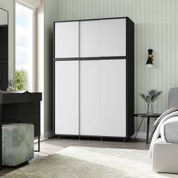 URBN Living Black Carcass With White Doors Wardrobe