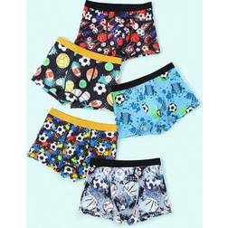 Shein Tween Boys Fashion Colorful Basketball Print Briefs - Autumn/Winter