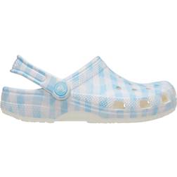 Crocs Classic Gingham Clog - White/Blue