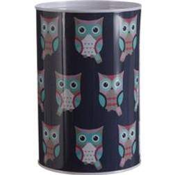 Premier Housewares Happy Owls Large Money Tin Blue One Size