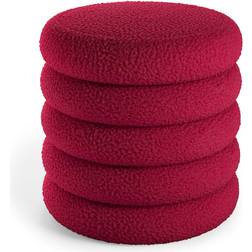 Dunelm Murray Sherpa Storage Footstool Magenta Foot Stool 46cm
