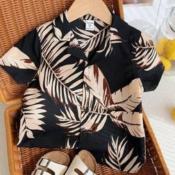 Shein Young Boy Casual Funny Cute Resort Print Woven Shirt - Summer Play