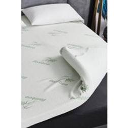 Ezysleep Super Soft Bamboo Bounce Back Foam Topper 10cm Small Double Mattress Cover White