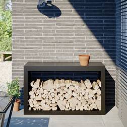 vidaXL Firewood Rack Black 100x40x60 cm