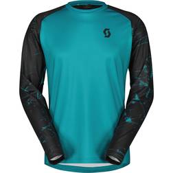 Scott Cykeltröja Herr Trail Storm LS Winter - Green/Black
