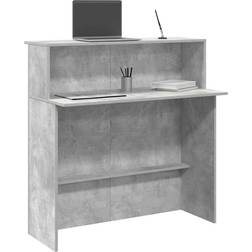 vidaXL Receptionsskranke 100 x 50 x 103,5 cm Konstrueret Træ Beton Grå Bord