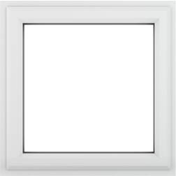 Crystal White Upvc Casement Clear 1P Opening 610 mm x 610 mm PVC Top Hung Window