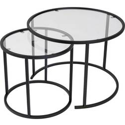 Linento Sofabordssæt Aurum Double Small Sort Sofabord 2stk