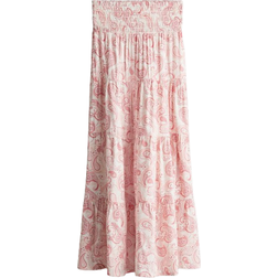 H&M Smockad Kjol Med Våder - Rosa
