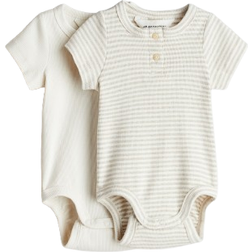 H&M Farfarsbody 2-pack - Beige/Randig